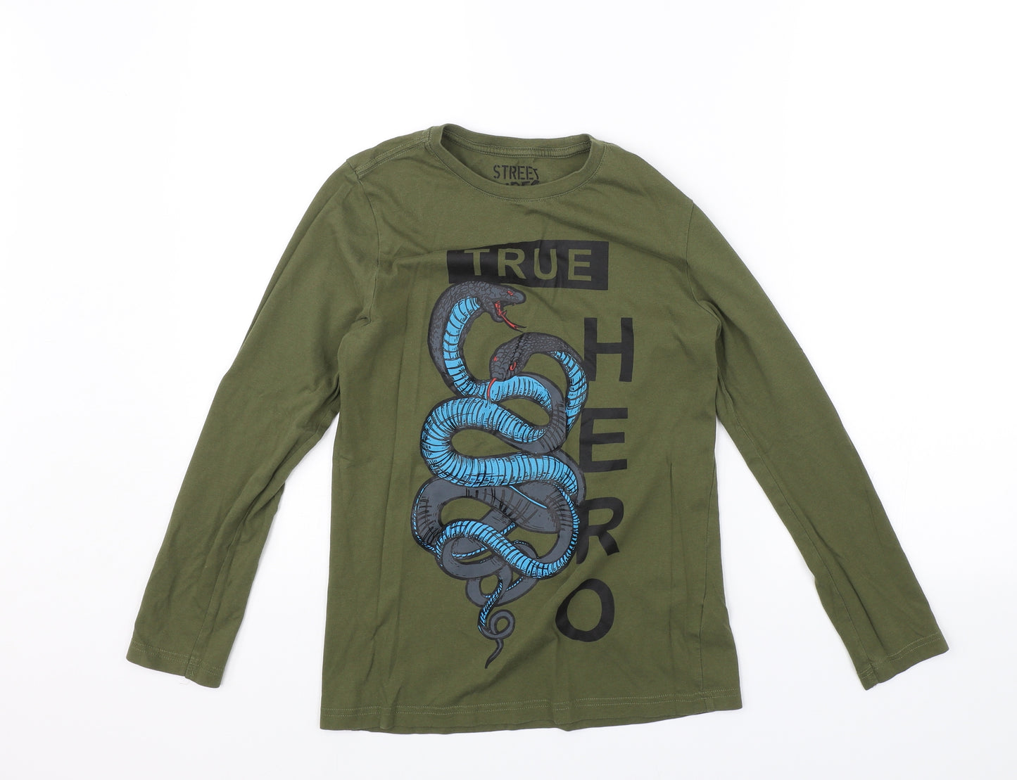 F&F Boys Green   Basic T-Shirt Size 11-12 Years  - True Hero