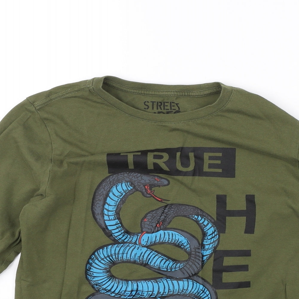 F&F Boys Green   Basic T-Shirt Size 11-12 Years  - True Hero
