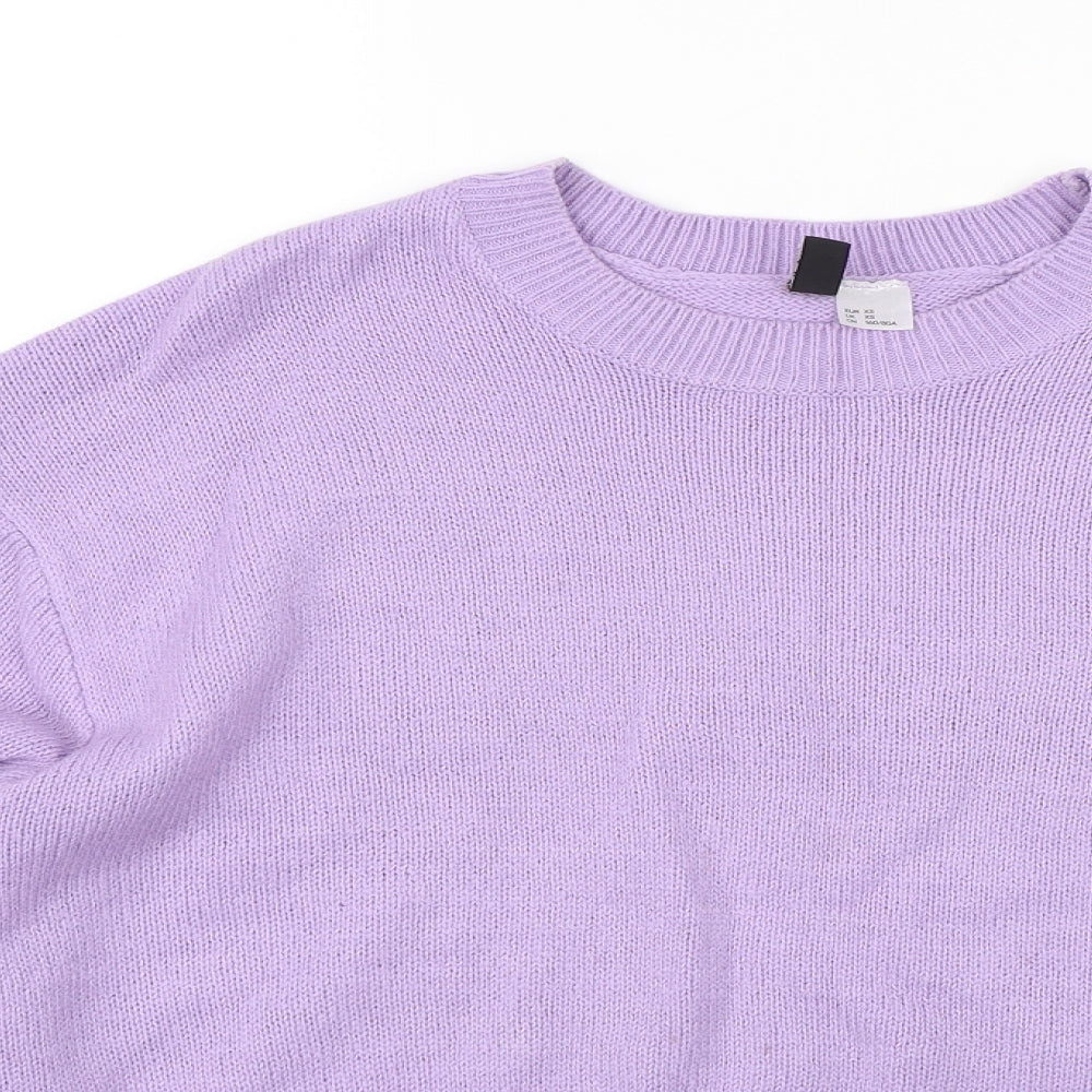 Divided Womens Purple   Pullover Jumper Size XS