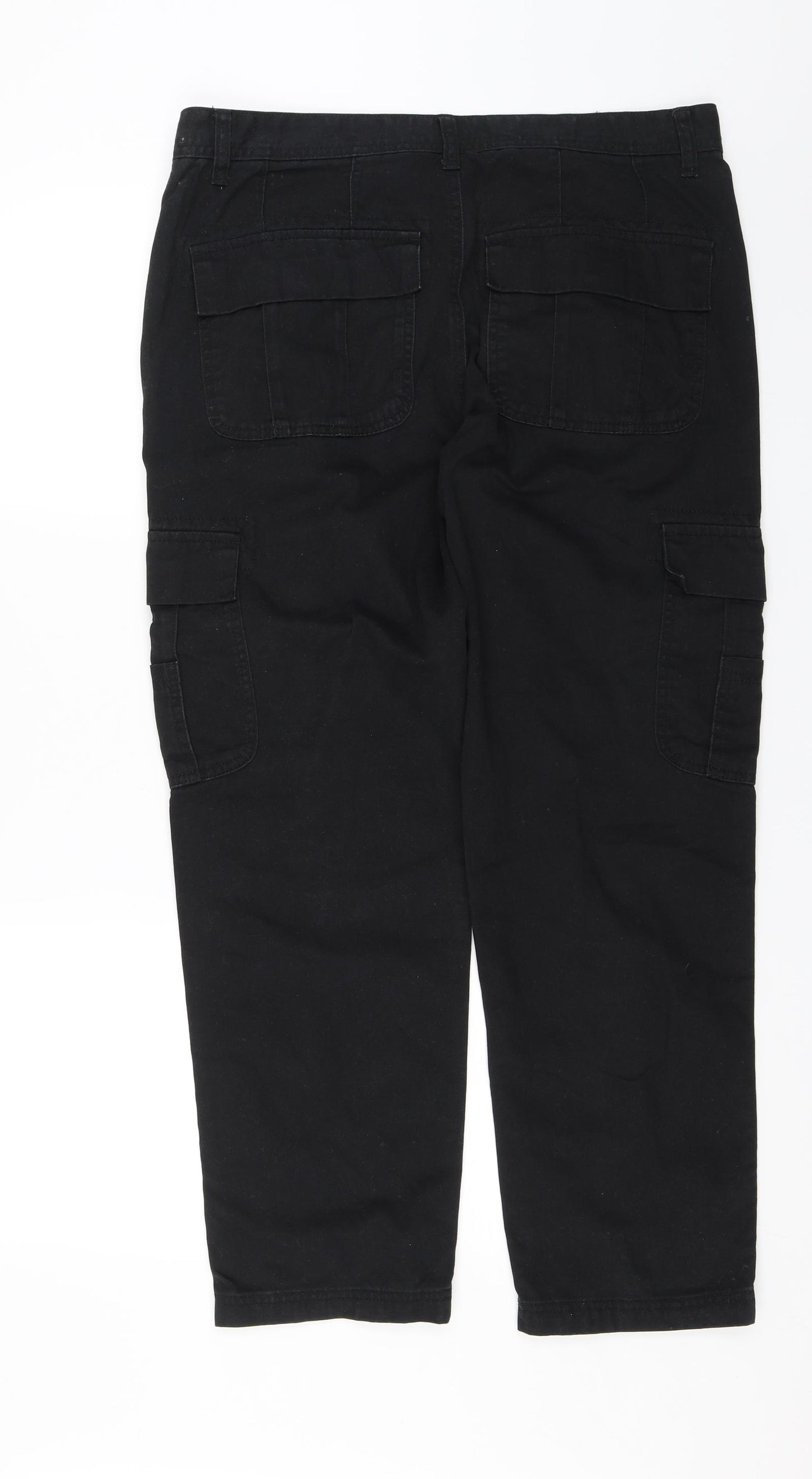 Easy Mens Black   Cargo Trousers Size 34 in L26 in