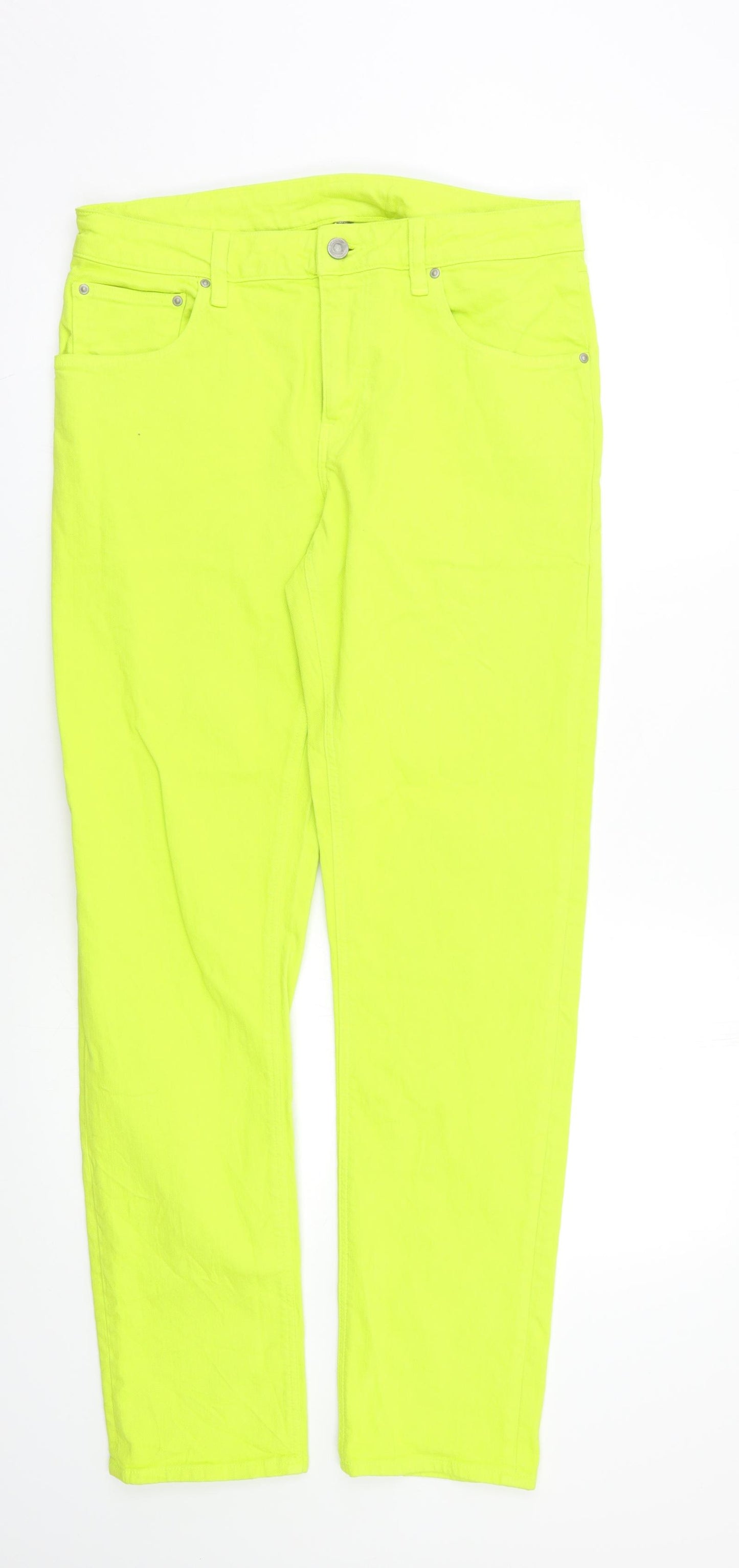 ASOS Womens Green   Straight Jeans Size 32 L30 in