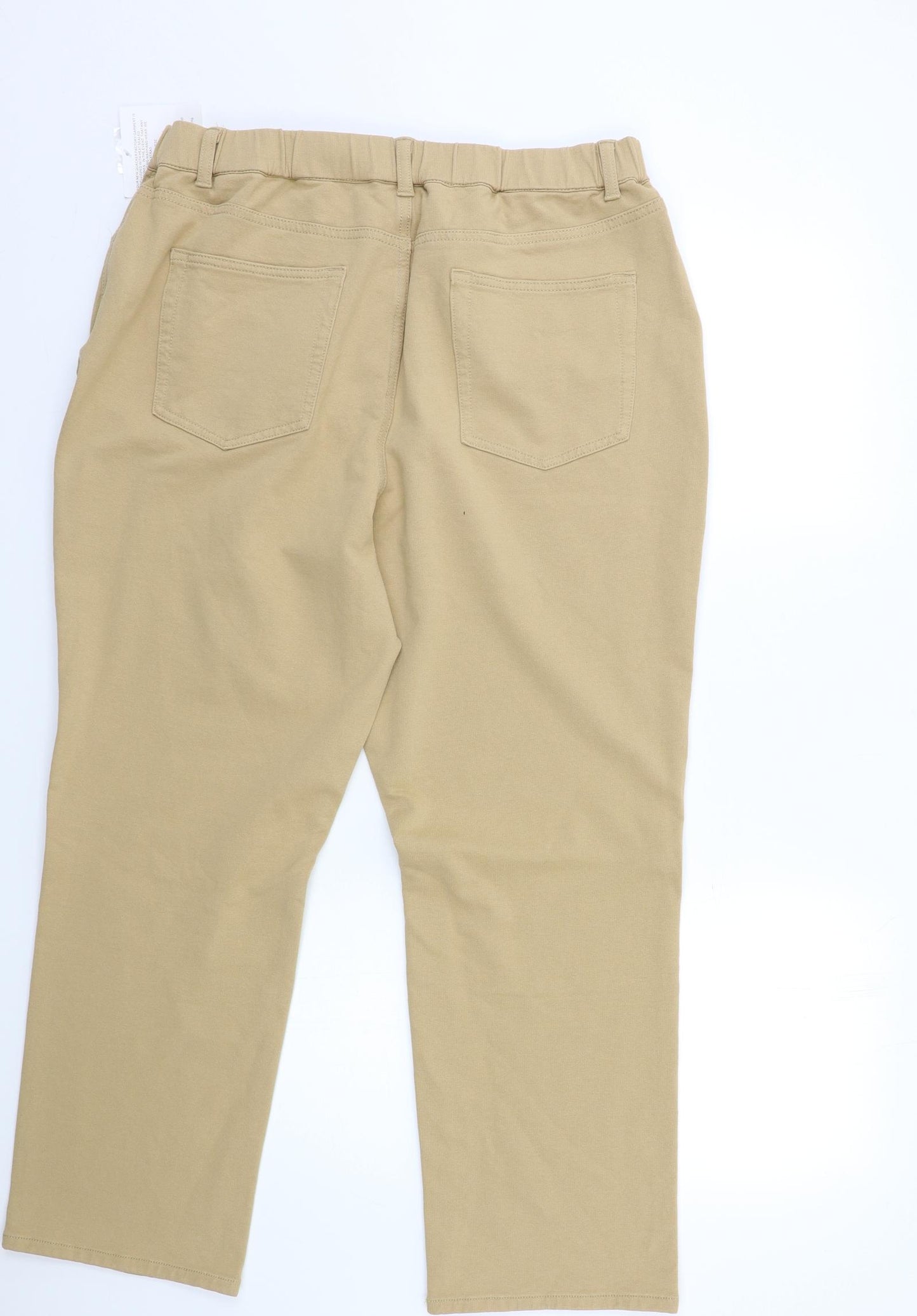 Quacker Factory Womens Beige   Trousers  Size L L27 in
