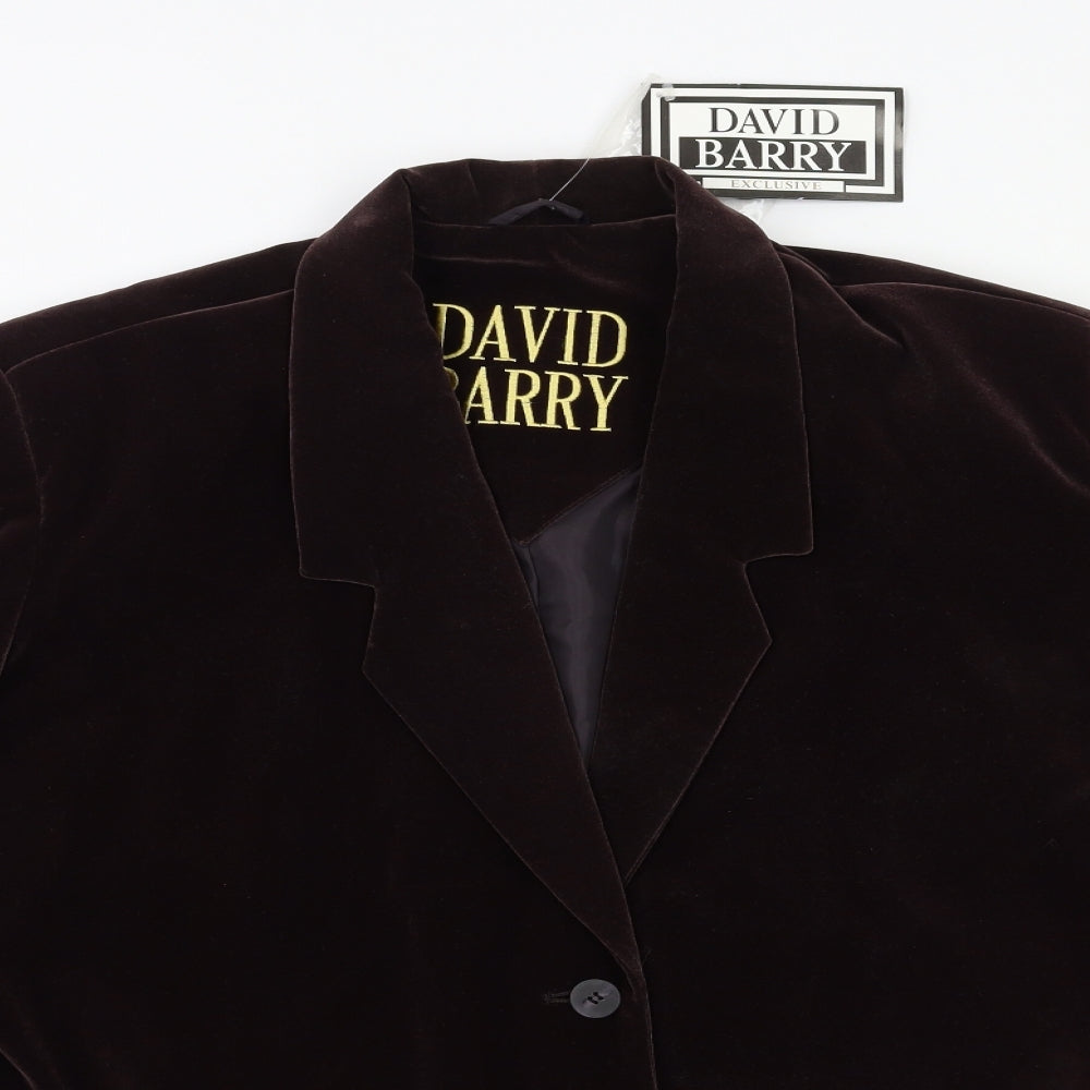 David Barry Womens Purple   Jacket Blazer Size 20  - Shoulder Pads