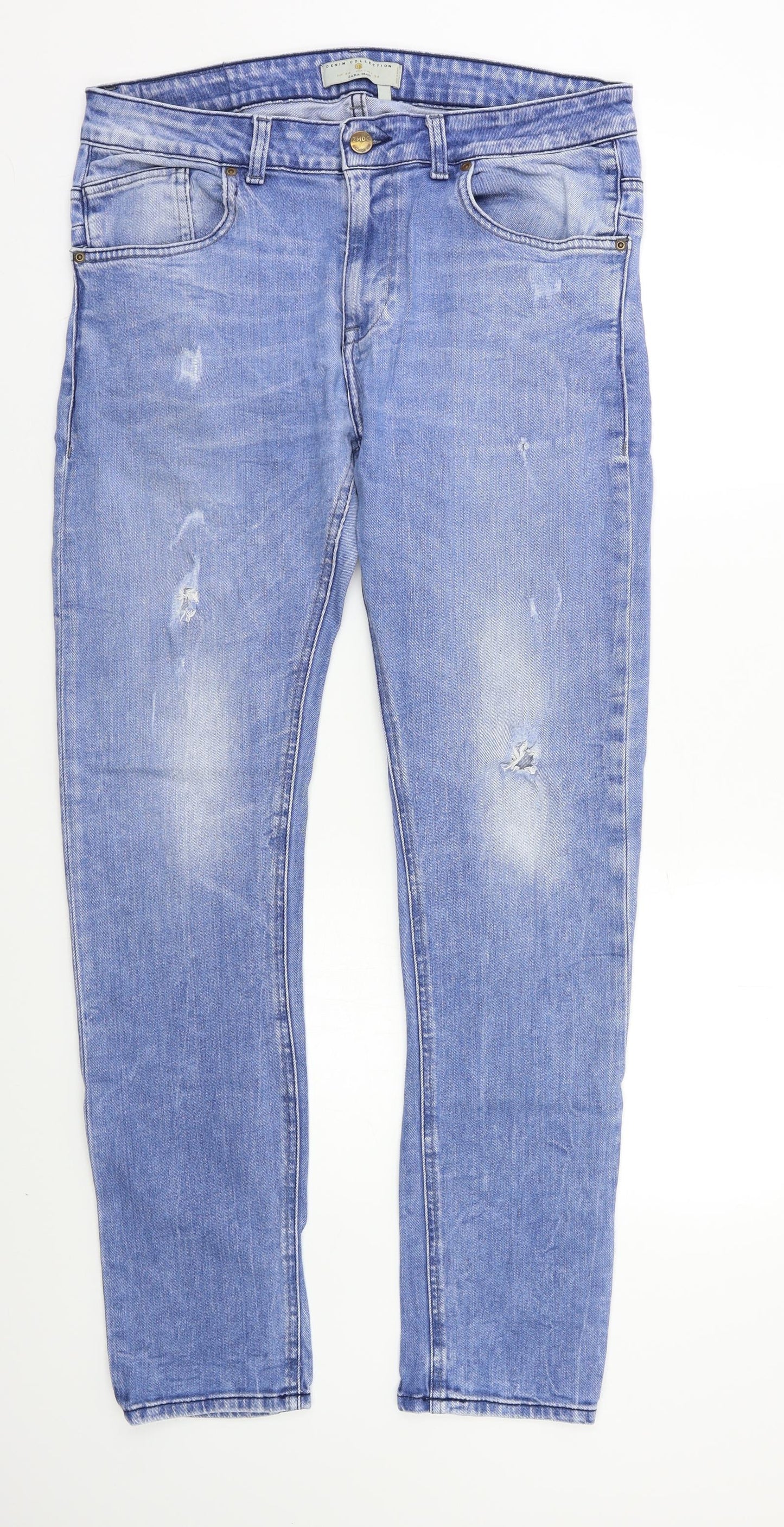 Zara Mens Blue   Straight Jeans Size 34 L30 in