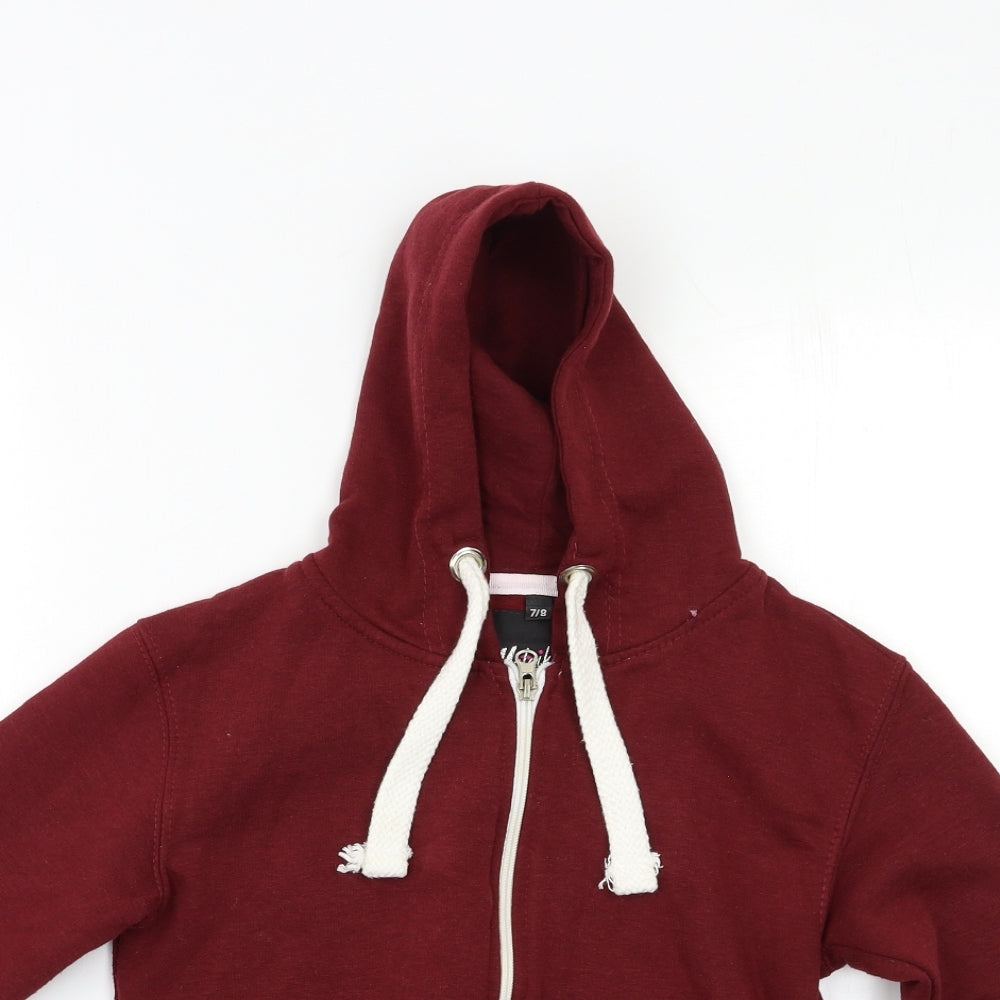 Malaika Girls Red   Full Zip Hoodie Size 7-8 Years