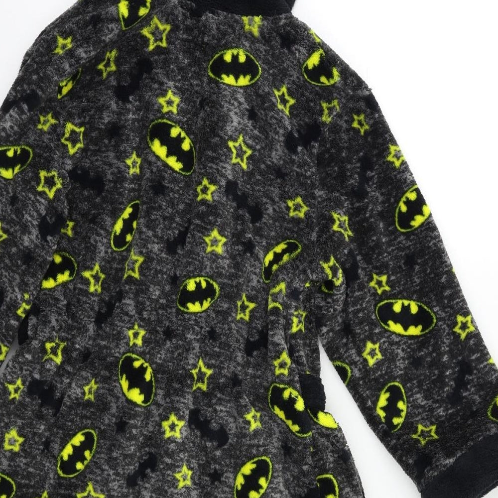 George Boys Grey Geometric   Robe Size 5-6 Years  - Batman