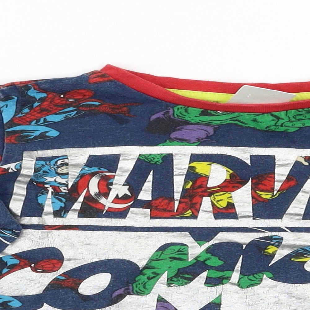 Marvel Boys Blue Geometric   Pyjama Top Size 3-4 Years  - Marvel