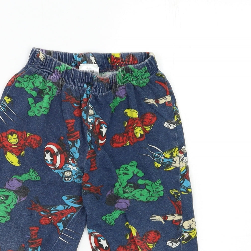 Marvel Boys Blue Geometric   Pyjama Pants Size 3-4 Years  - Marvel