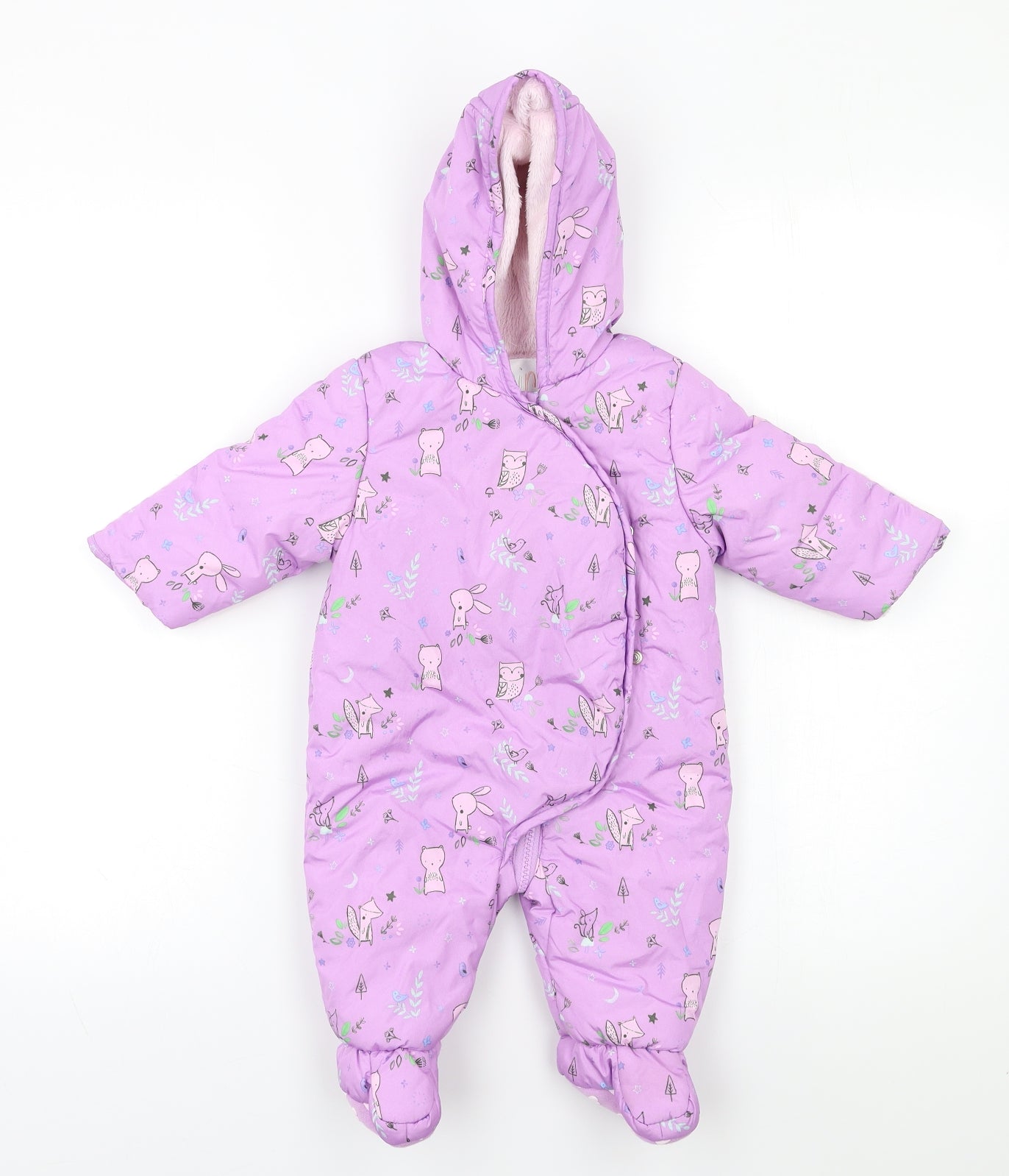 Mini Club Baby Purple Geometric  Puffer Jacket  Size 3-6 Months