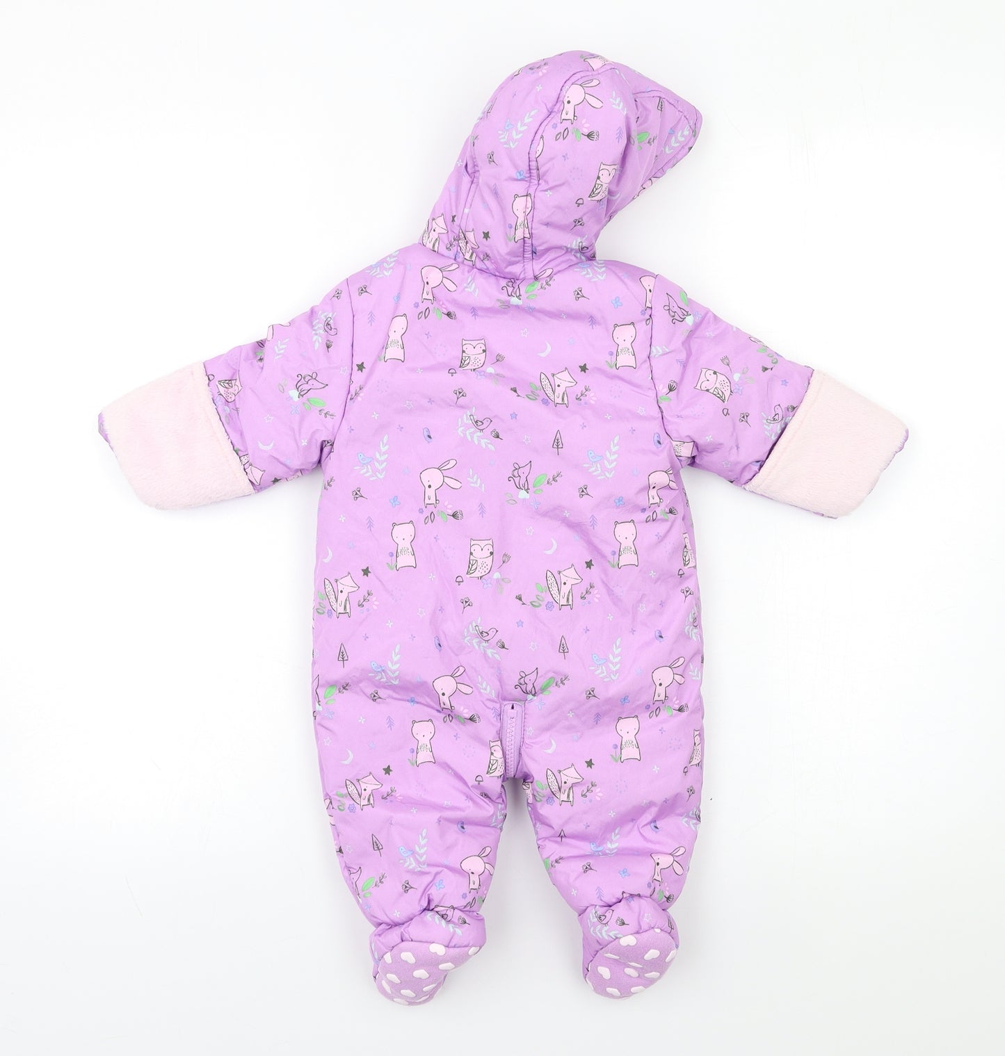 Mini Club Baby Purple Geometric  Puffer Jacket  Size 3-6 Months