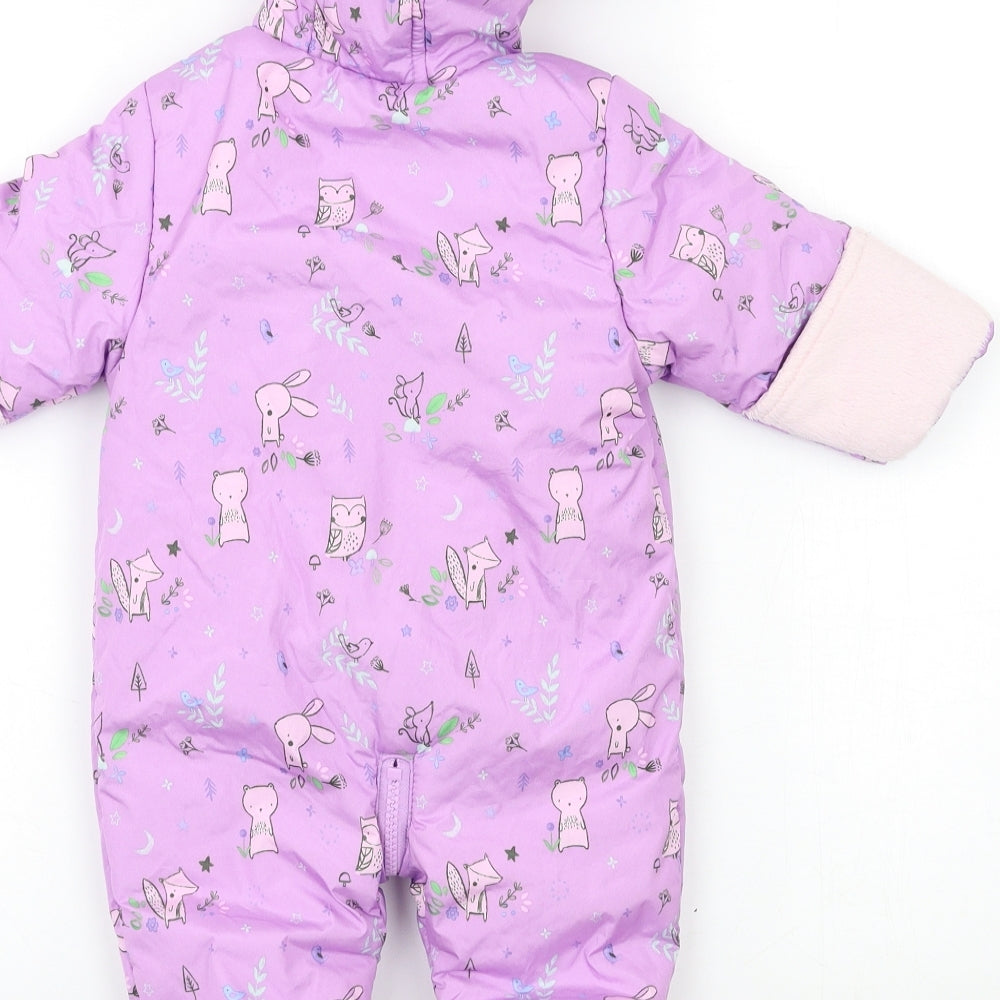 Mini Club Baby Purple Geometric  Puffer Jacket  Size 3-6 Months