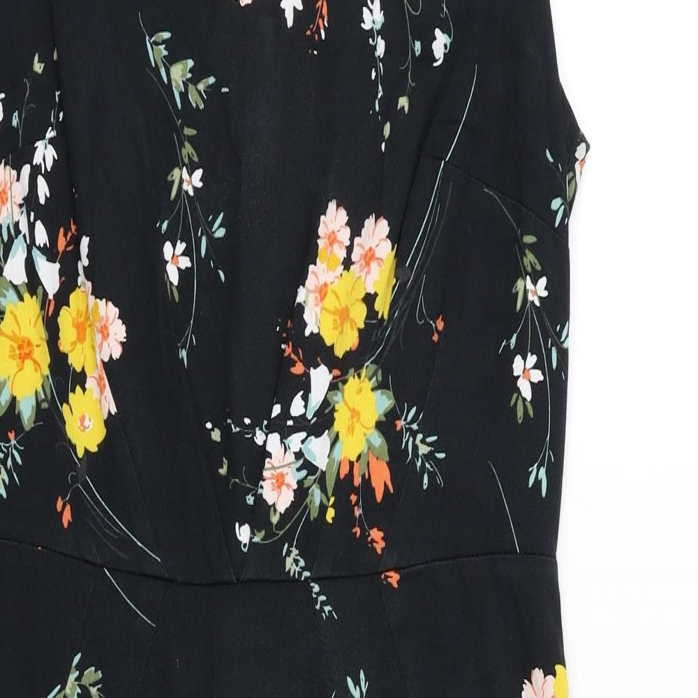 George Womens Black Floral  Pencil Dress  Size 14