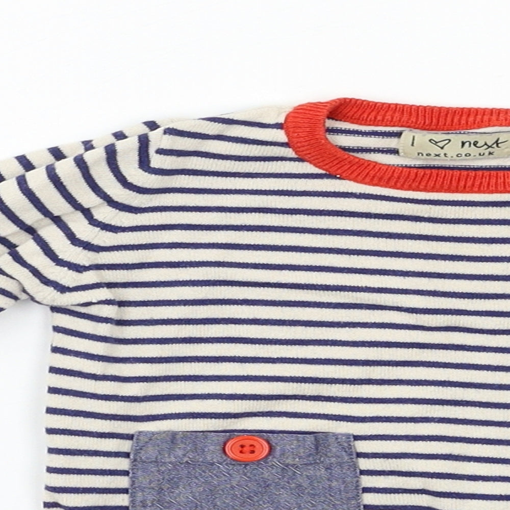 NEXT Baby White Striped  Pullover Jumper Size 9-12 Months