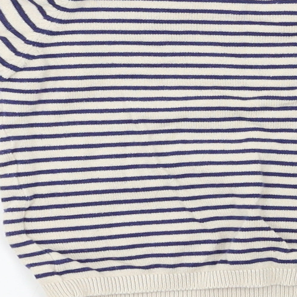 NEXT Baby White Striped  Pullover Jumper Size 9-12 Months