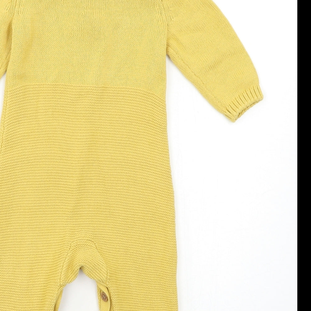 Mothercare Baby Yellow   Babygrow One-Piece Size 6-9 Months