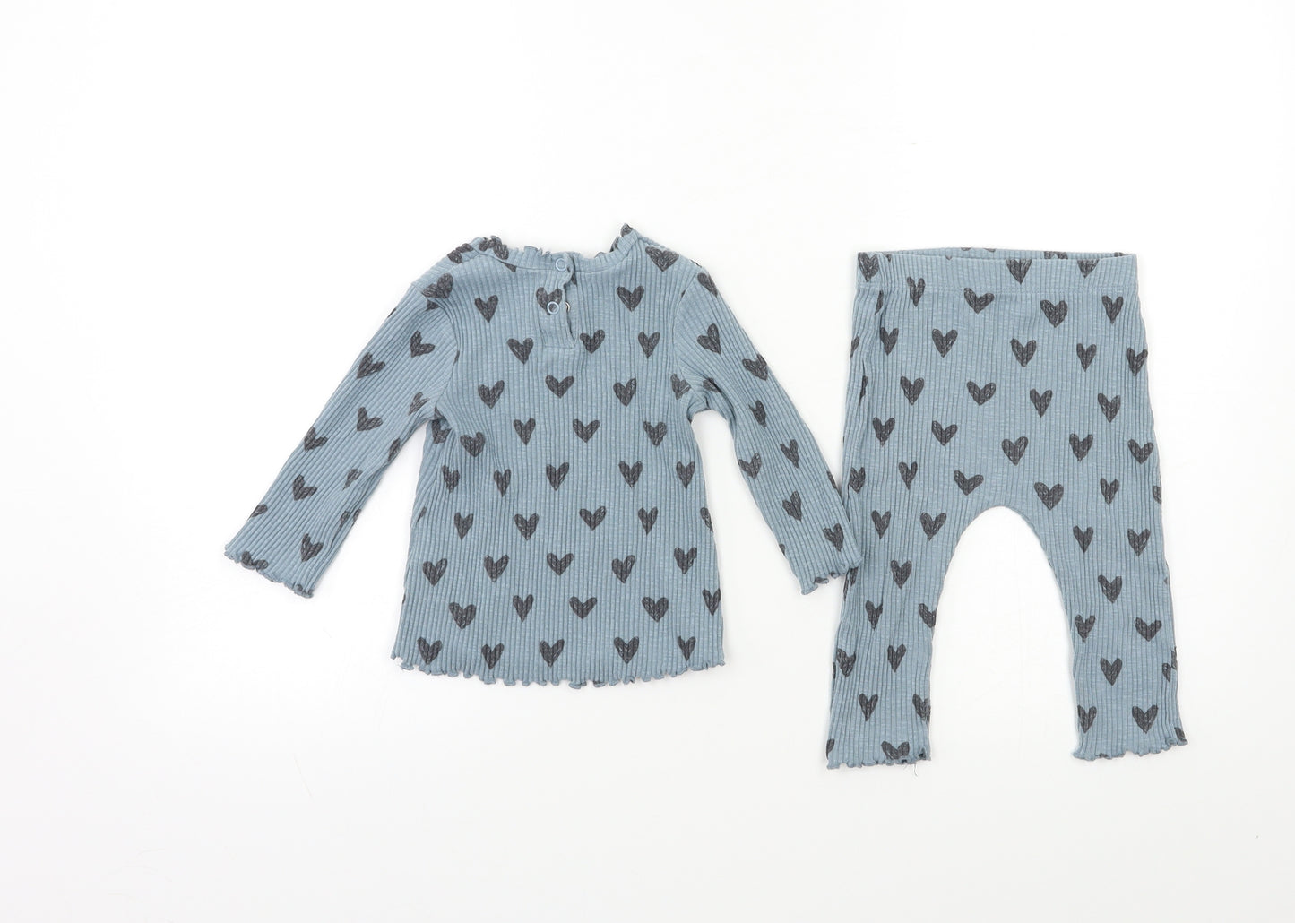 George Baby Blue Geometric   Pyjama Set Size 6-9 Months