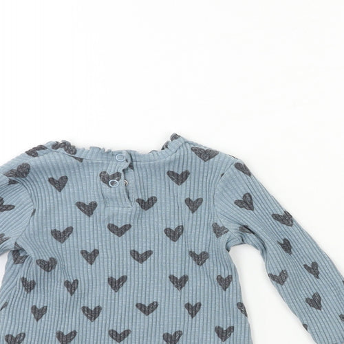 George Baby Blue Geometric   Pyjama Set Size 6-9 Months