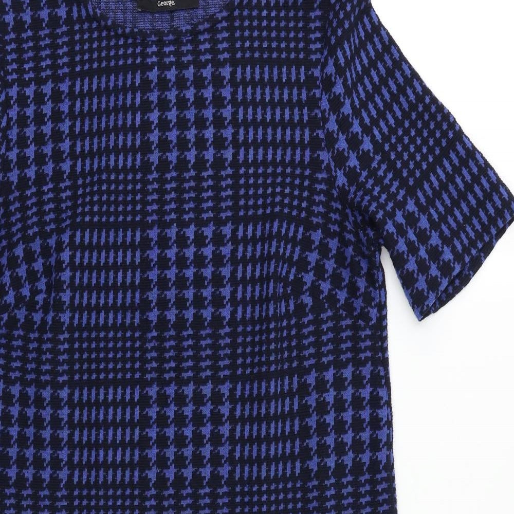 George Womens Blue Geometric  Pencil Dress  Size 12