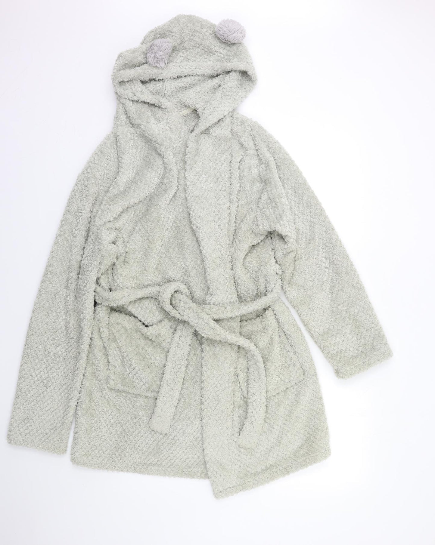 PRETTYLITTLETHING Womens Grey   Kimono Robe Size S