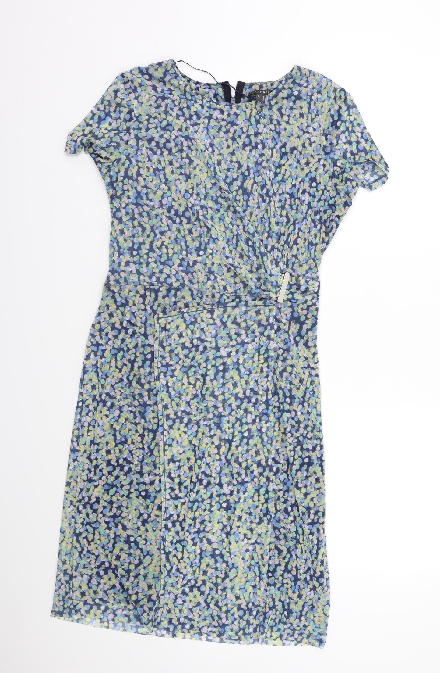 Esprit Womens Blue Floral  Ball Gown  Size L
