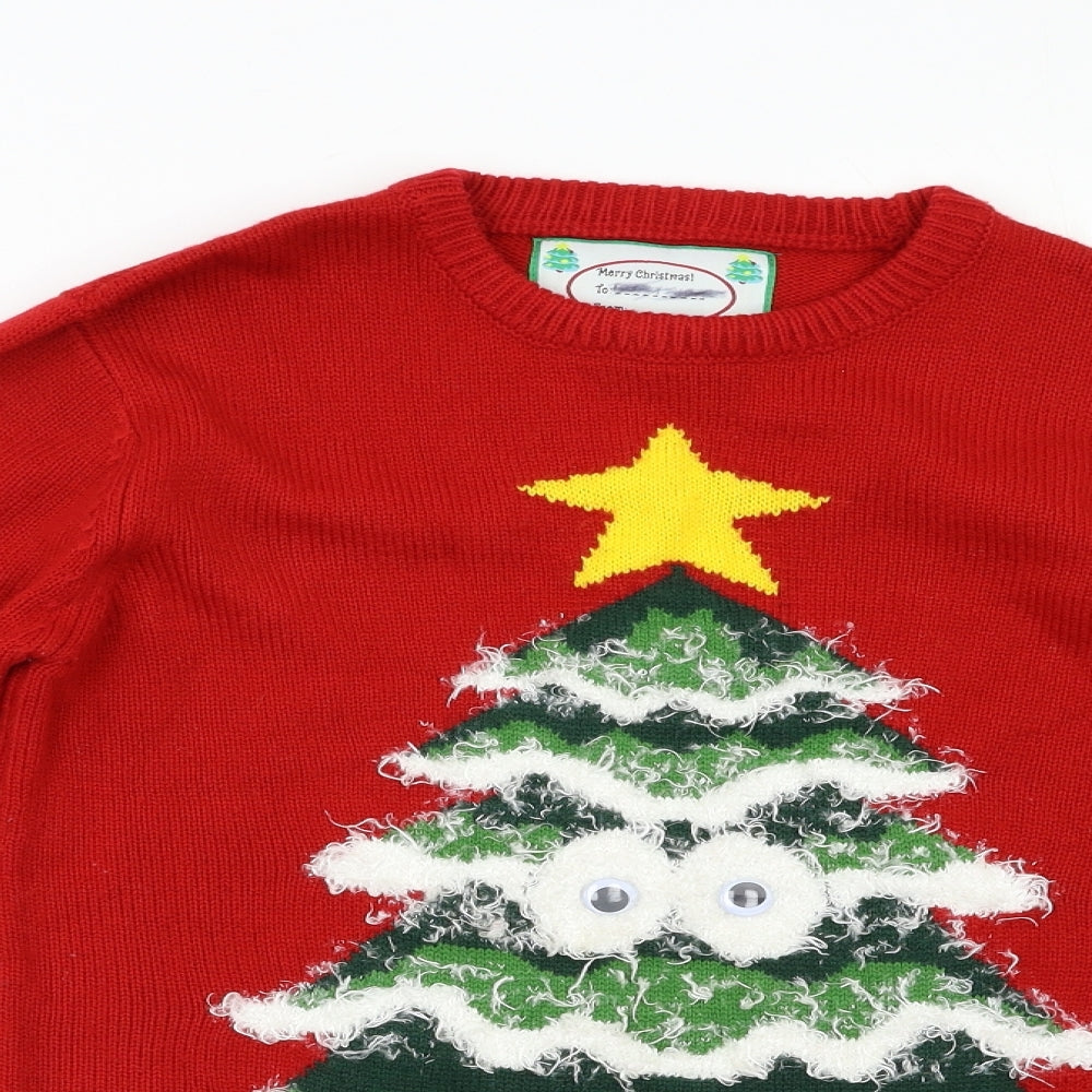 Cedar Wood State Mens Red   Pullover Jumper Size XS  - Xmas jumper