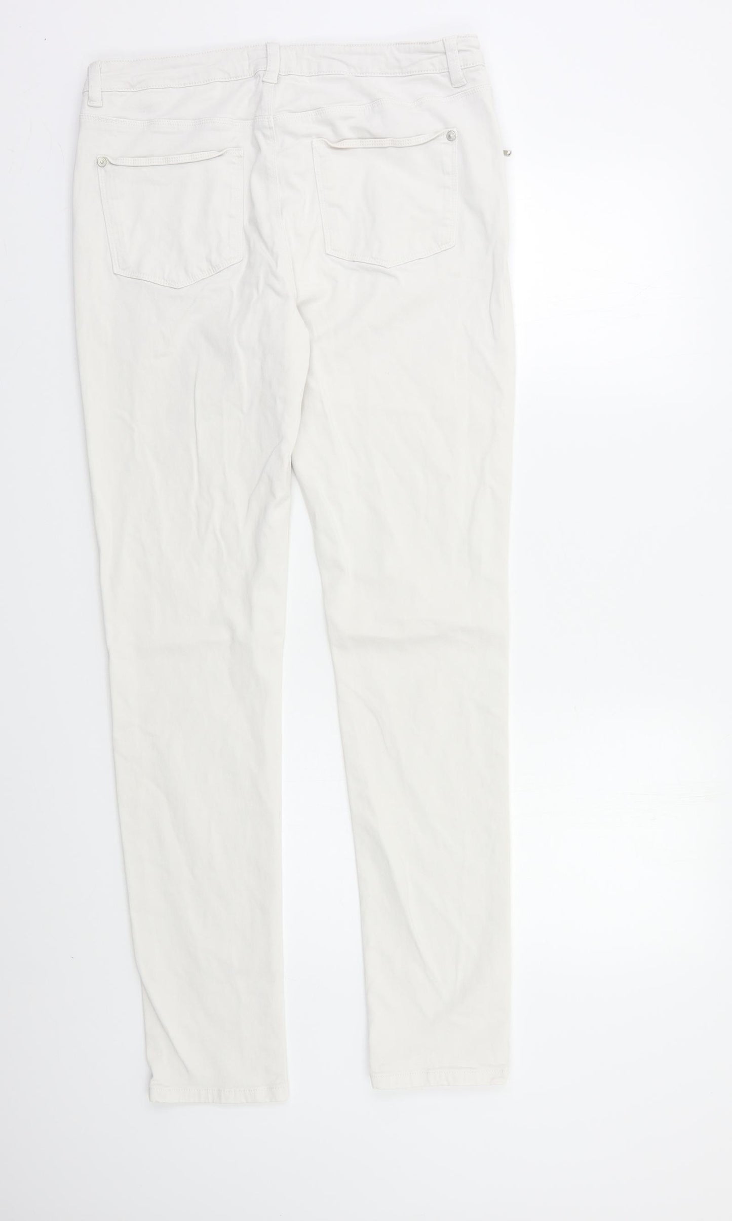 Mint Velvet Womens White   Skinny Jeans Size 14 L30 in
