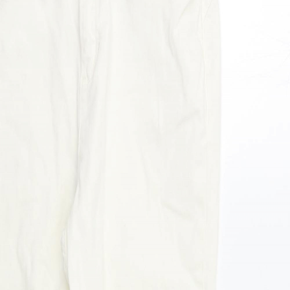M&S Womens White   Straight Jeans Size 12 L29 in