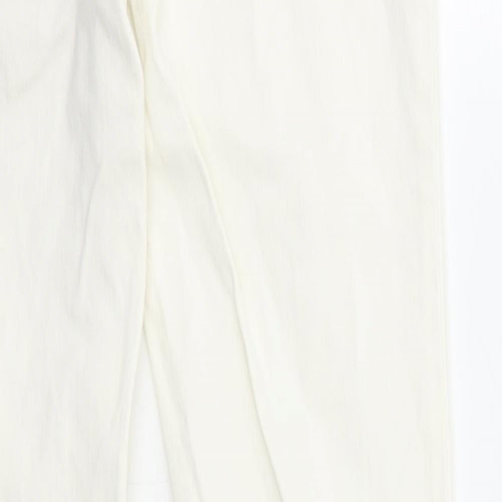 M&S Womens White   Straight Jeans Size 12 L29 in