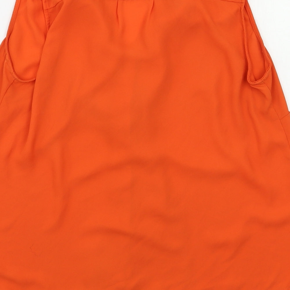Papaya Womens Orange   Basic Blouse Size 10