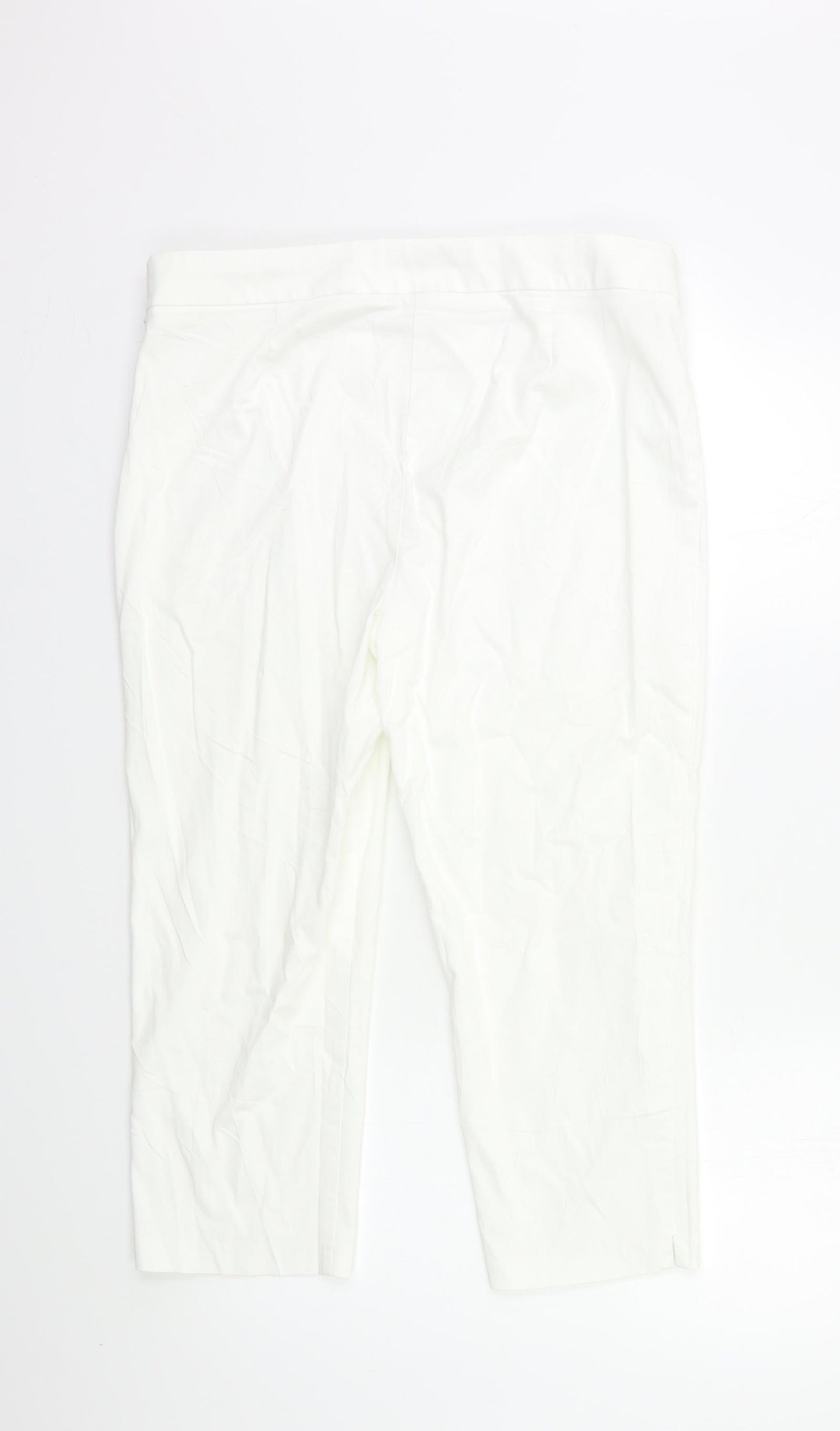 M&S Womens White   Dress Pants Trousers Size 32 L22 in
