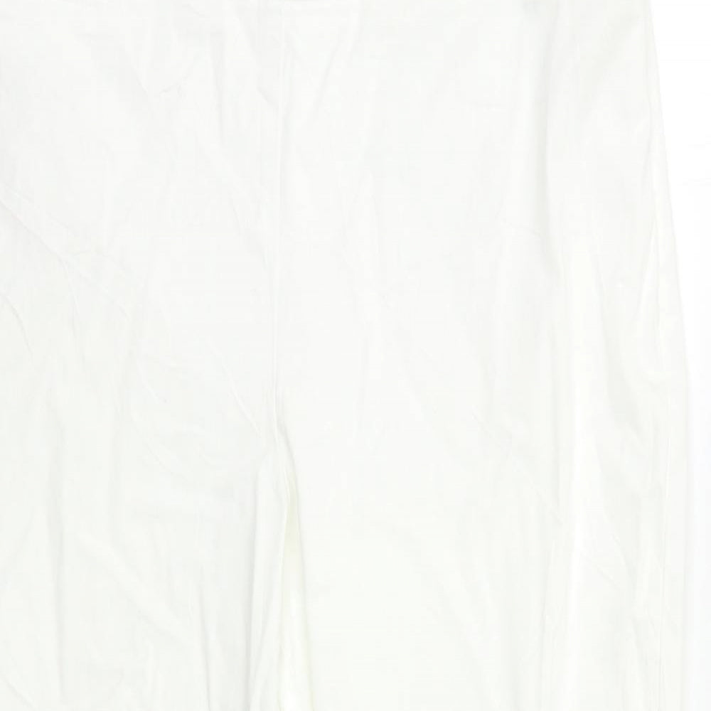 M&S Womens White   Dress Pants Trousers Size 32 L22 in