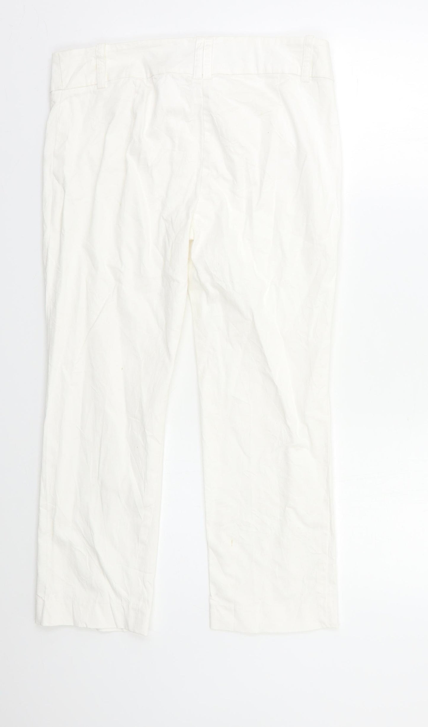 Zara Womens White   Trousers  Size 12 L22 in