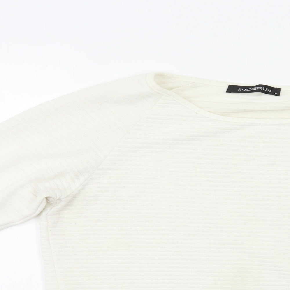 Incerun Womens White   Pullover Jumper Size M