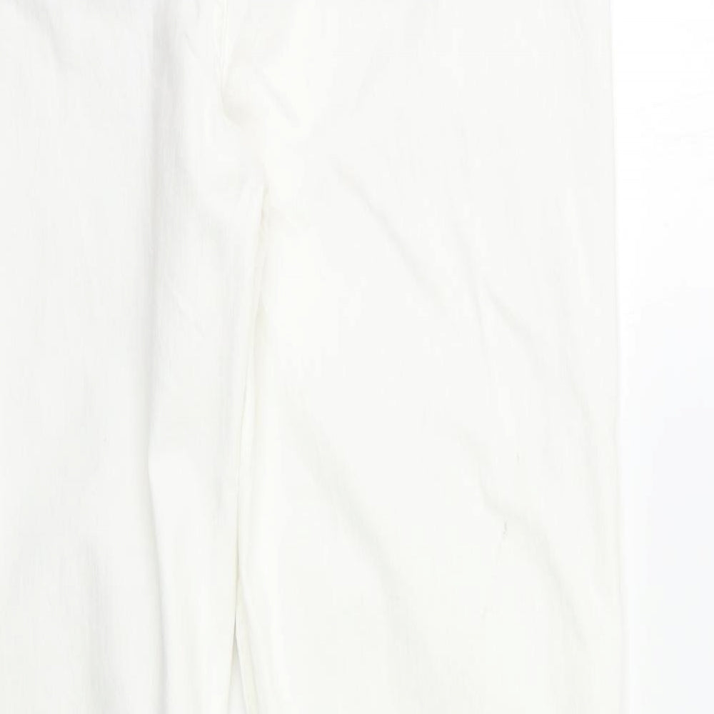 M&S Womens White   Straight Jeans Size 18 L31 in