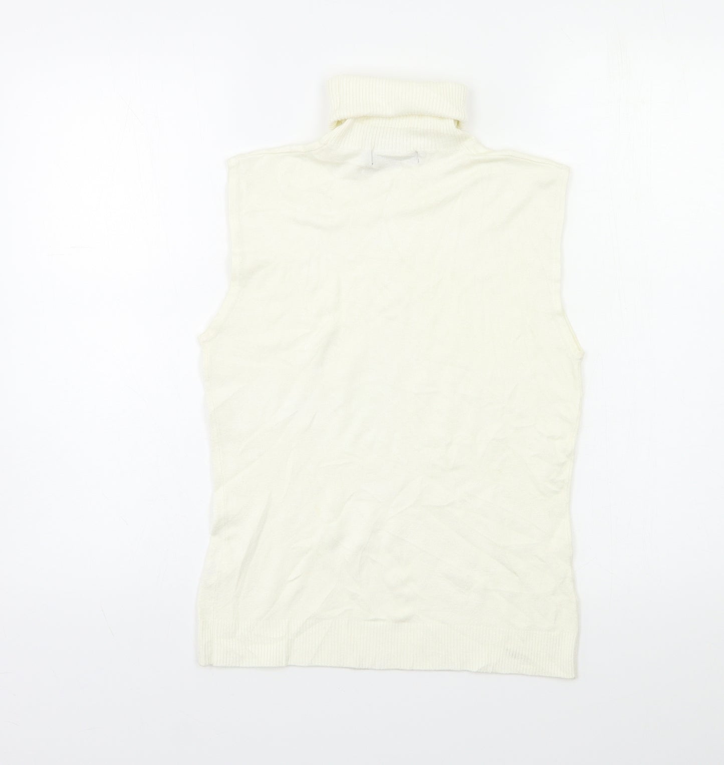 Zara Womens White   Vest Jumper Size L