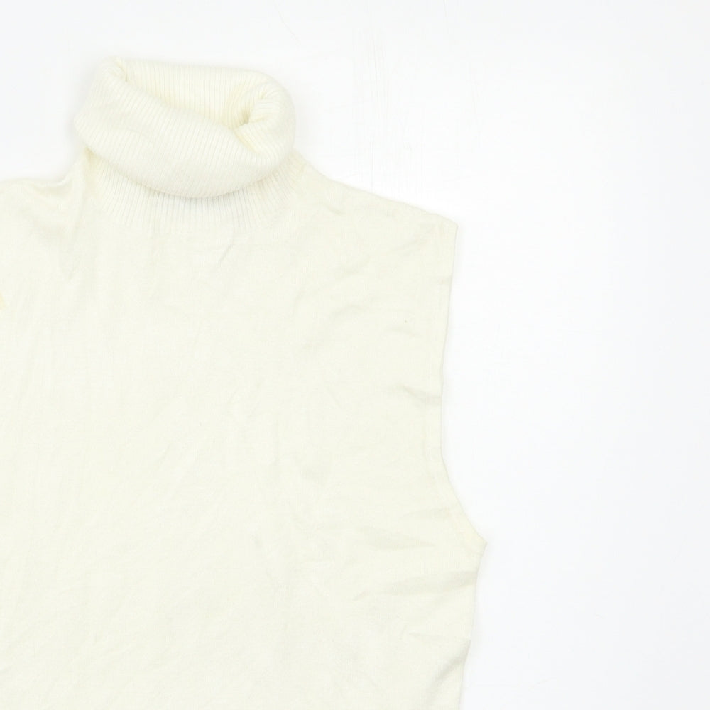 Zara Womens White   Vest Jumper Size L