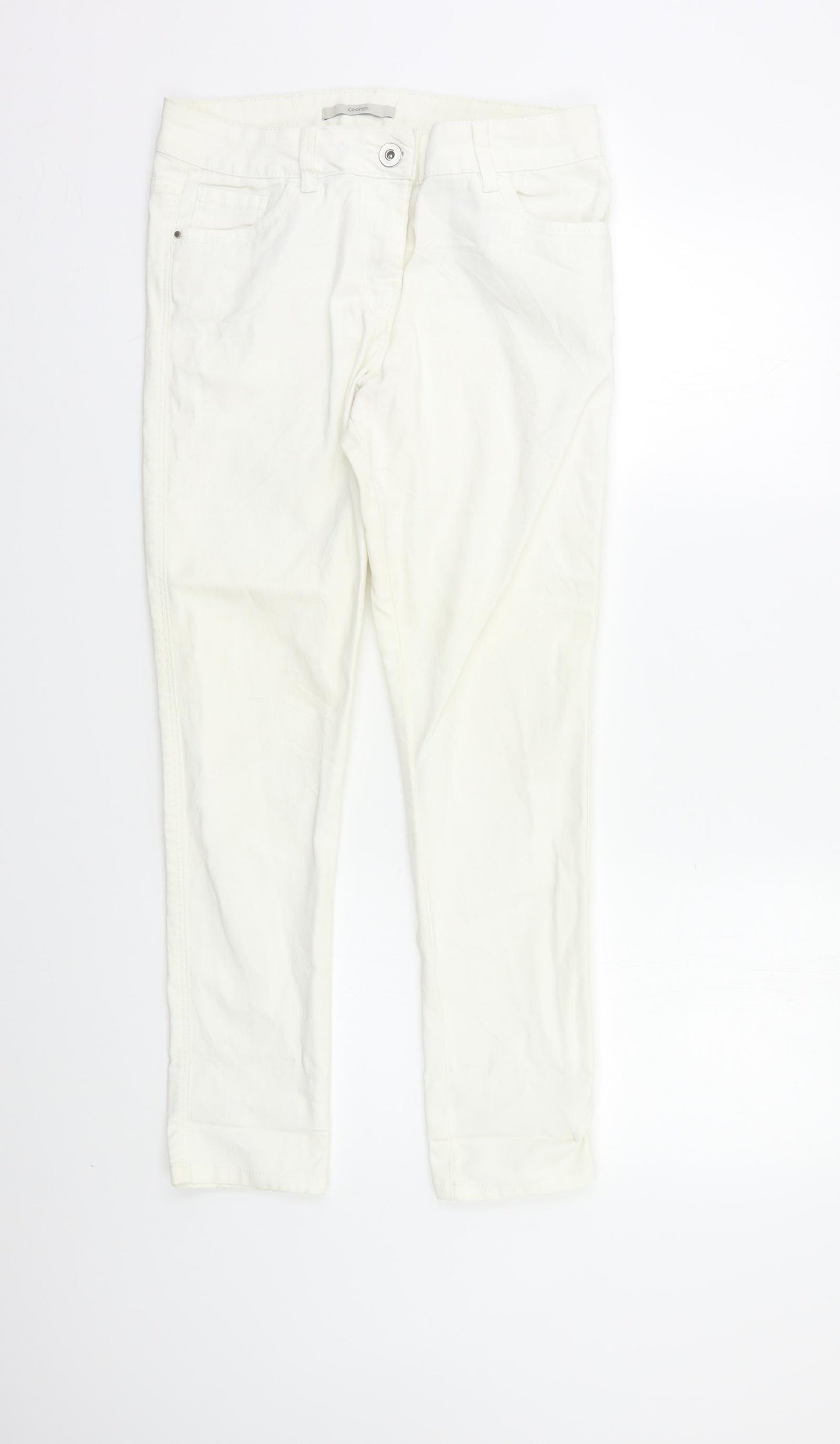 George Womens White   Skinny Jeans Size 10 L27 in