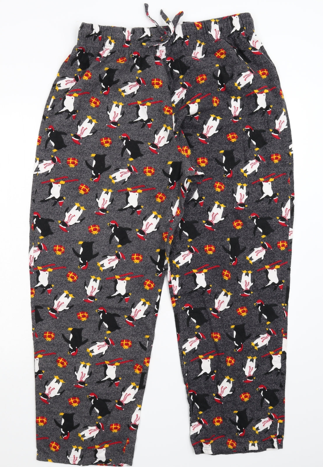 TU Mens Grey Animal Print Flannel  Pyjama Pants Size L