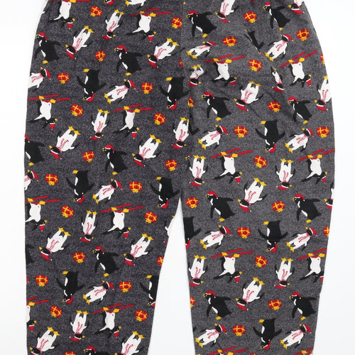 TU Mens Grey Animal Print Flannel  Pyjama Pants Size L