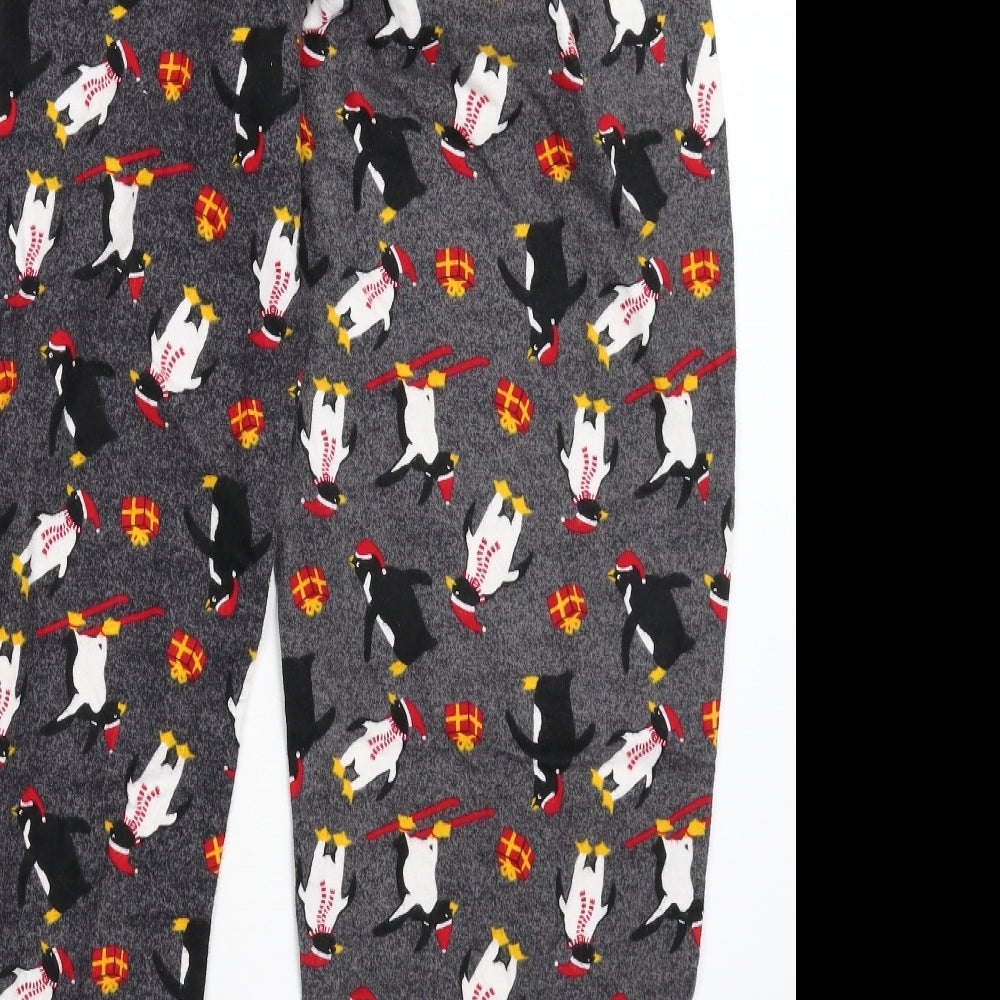 TU Mens Grey Animal Print Flannel  Pyjama Pants Size L