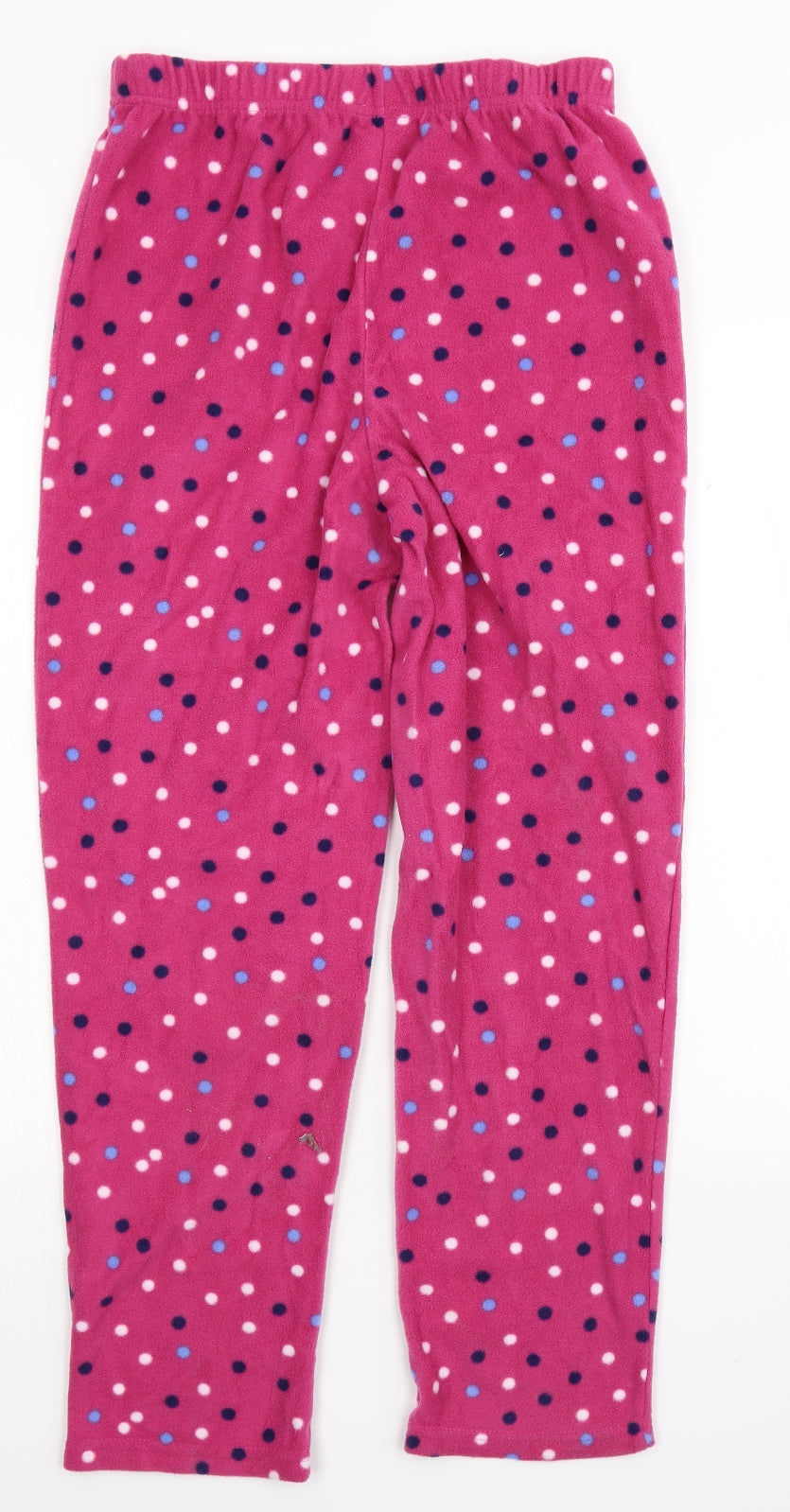 M&Co Womens Pink Polka Dot Fleece  Pyjama Pants Size 8