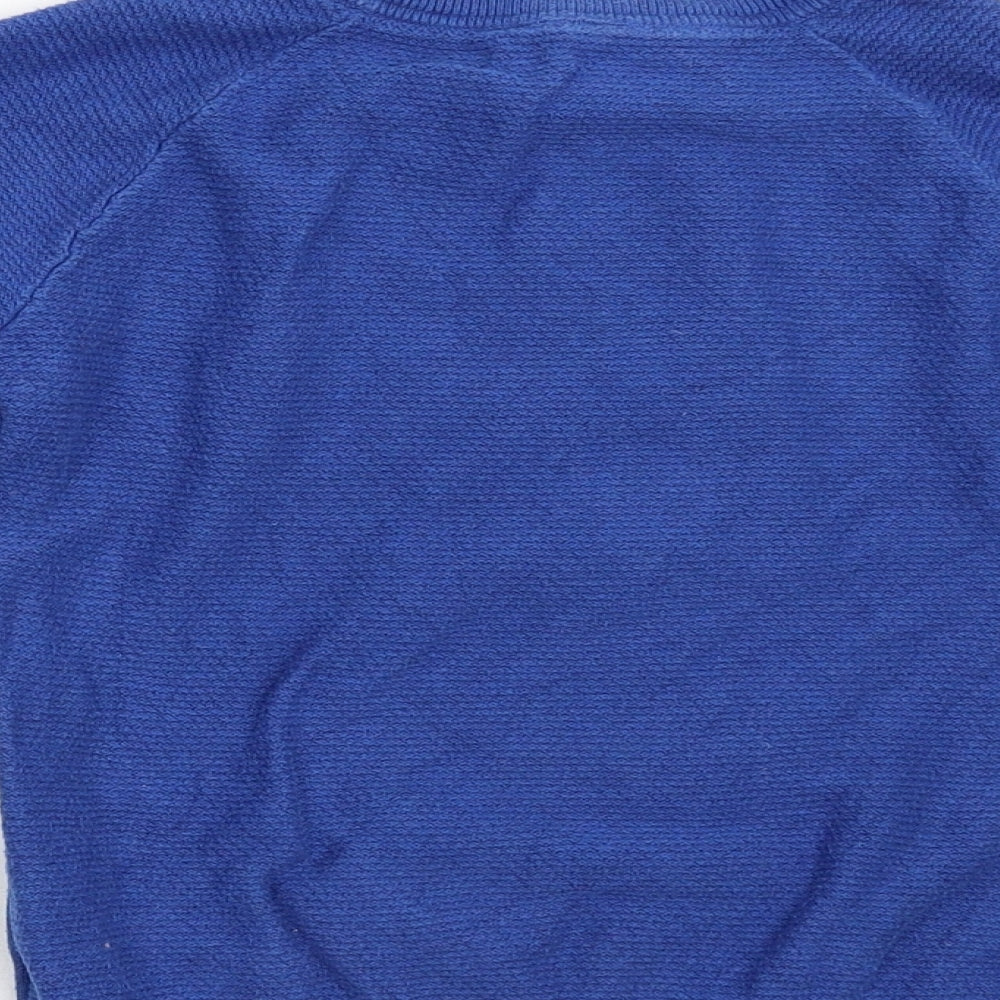 M&S Boys Blue  Knit Pullover Jumper Size 6-7 Years  - Rocket