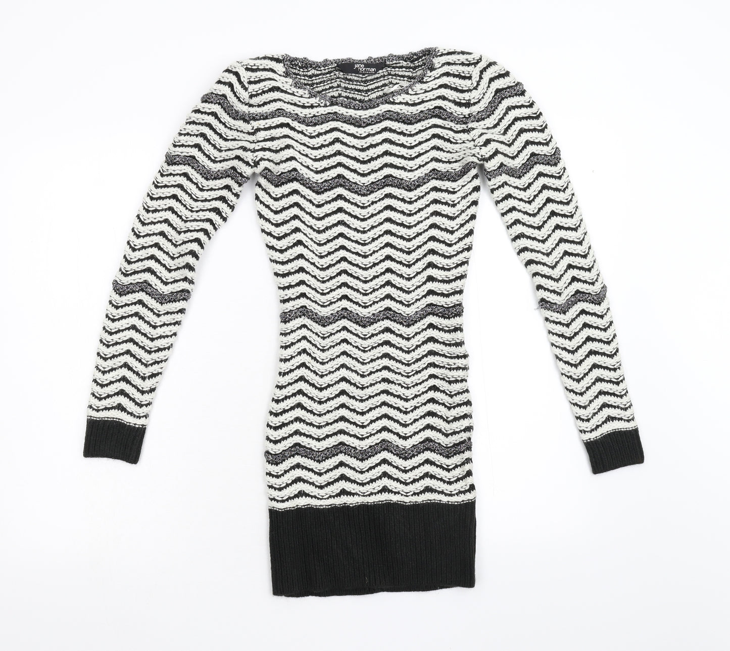 Jane Norman Womens Multicoloured Striped Knit Pullover Jumper Size 6