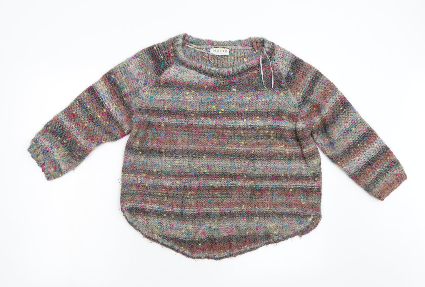 Indigo Womens Multicoloured  Knit Pullover Jumper Size 16