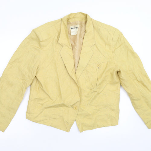 GEORGES RECH Mens Yellow   Jacket Blazer Size 42