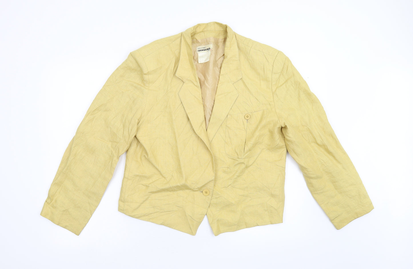 GEORGES RECH Mens Yellow   Jacket Blazer Size 42