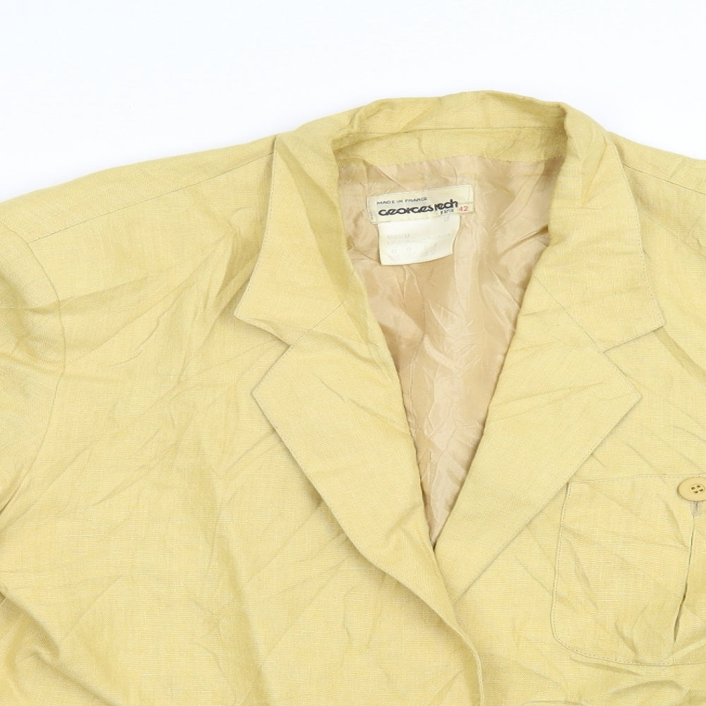 GEORGES RECH Mens Yellow   Jacket Blazer Size 42