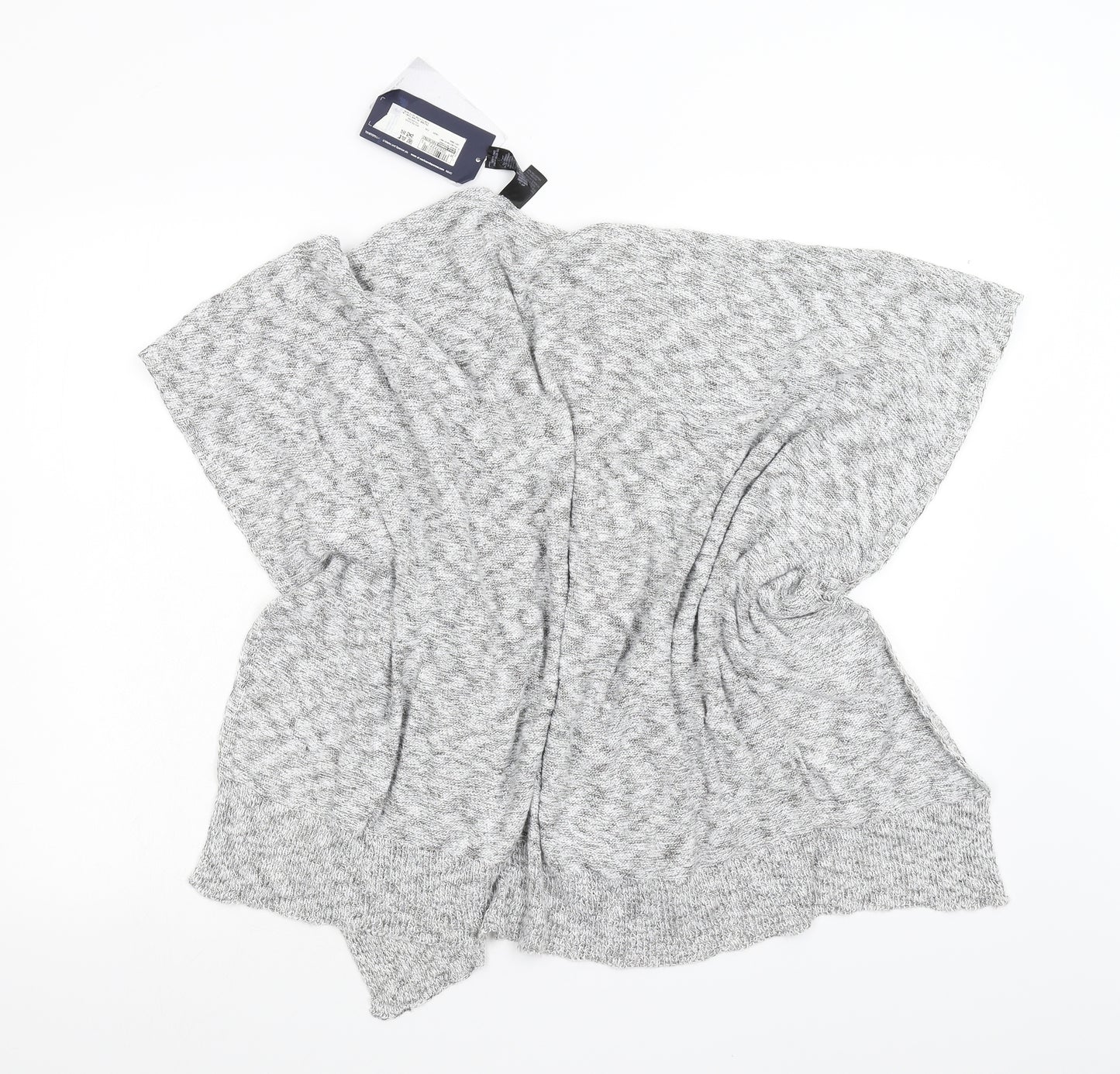 M&S Womens Grey  Knit Wrap Jumper One Size