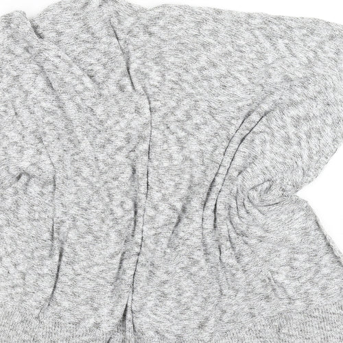 M&S Womens Grey  Knit Wrap Jumper One Size