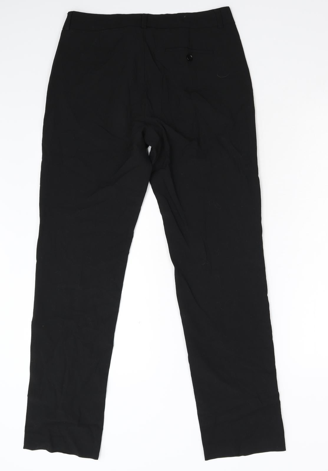 M&S Womens Black   Trousers  Size 10 L29 in